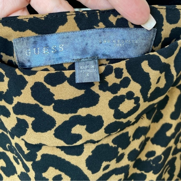 Leopard Black and Tan skirt skort shorts Guess size 4 - Picture 7 of 11